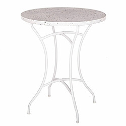 BigBuy Home Table Terrazzo Table Blanc 60 x 60 x 72 cm