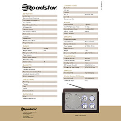 Avis Radio Portable Vintage FM Analogique , Haut-Parleur 16W, Radio Rétro Compacte, , Bois, Roadstar, HRA1245NWD