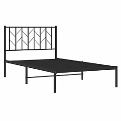 Acheter Maison Chic Cadre/structure de lit métal et tête de lit pour adulte - Lit Moderne Chambre noir 100x190 cm -MN73424