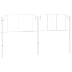 Maison Chic Tête de lit moderne pour chambre - Décoration de lit métal blanc 200 cm -MN11673