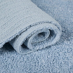 Lorena Canals Tapis coton motif pois - bleu - 120 x 160 pas cher