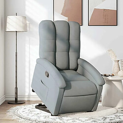 Maison Chic Fauteuil Relax pour salon, Fauteuil inclinable Gris clair Tissu -GKD50021