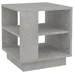 vidaXL Table basse gris béton 40x40x43 cm bois d'ingénierie