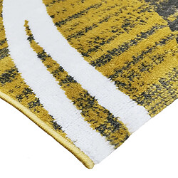 Avis Thedecofactory UNDERGOOD ARCHY - Tapis effet laineux motifs arches jaune et gris 120x170