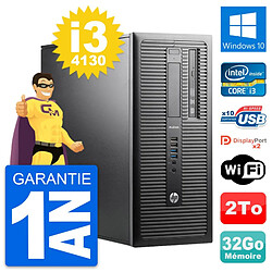 PC Tour HP ProDesk 600 G1 Intel i3-4130 RAM 32Go Disque Dur 2To Windows 10 Wifi - Occasion