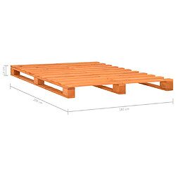 vidaXL Cadre de lit de palette sans matelas 180x200cm bois massif pas cher