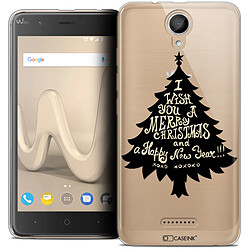 Caseink Coque Housse Etui Wiko Harry (5 ) [Crystal Gel HD Collection Noël 2017 Design XOXO Tree - Souple - Ultra Fin - Imprimé en France]