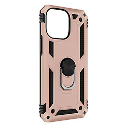 Avizar Coque pour iPhone 14 Pro Max Hybride Antichoc Bague Support Vidéo rose gold