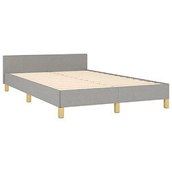 Acheter Maison Chic Lit adulte - Cadre Structure de lit avec tête de lit Contemporain Gris clair 120x200 cm Tissu -MN69008