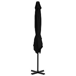 Avis ComfortXL Parasol Déporté Et Mât En Aluminium Noir 250x250 Cm