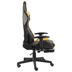 Avis Maison Chic Chaise de jeu, Chaise gaming pivotante avec repose-pied, Fauteuil gamer,Chaise de Bureau Doré PVC -GKD84929