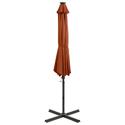 Acheter Maison Chic Parasol Jardin | Parasol déporté avec mat et lumières LED Terre cuite 300 cm - GKD52662