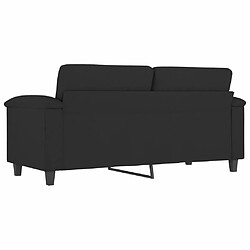 Maison Chic Canapé à 2 places,Sofa de Salon,Canapé droit Noir 140 cm Tissu microfibre -GKD552733 pas cher