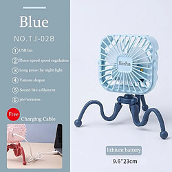 (BlueC, Lamp) Ventilateur de Poussette Bureau Portable Personnel Lit de Bébé Portable Ventilateur de Siège de Voiture Charge USB