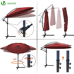 Vounot Parasol deporte 3M Shanghai avec housse de protection rouge pas cher