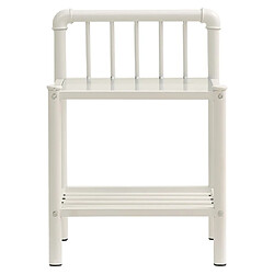 Avis Maison Chic Table de chevet,Table de Nuit,Meuble de Rangement Blanc/transparent 45x34,5x62,5cm Métal et verre