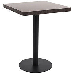 vidaXL Table de bistro Marron foncé 60x60 cm MDF