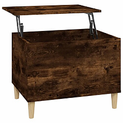 Maison Chic Tabls basse,Table Console pour salon Chêne fumé 60x44,5x45 cm Bois d'ingénierie -MN93423