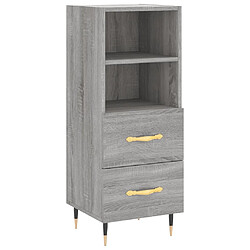 Acheter vidaXL Buffet haut Sonoma gris 34,5x34x180 cm Bois d'ingénierie