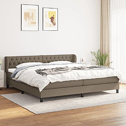 Maison Chic Lit Adulte - Lit simple Lit à sommier tapissier avec matelas moelleux - Meuble de Chambre - Taupe 200x200 cm Tissu -MN91170