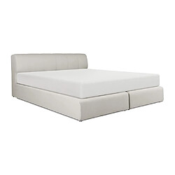 Acheter Vente-Unique Ensemble complet boxspring tête de lit + sommier avec leds + matelas - 160 x 200 cm - Tissu - Gris - OTARU de YSMÉE