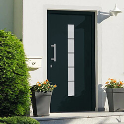 vidaXL Porte d'entrée Aluminium et PVC Anthracite 110x210 cm