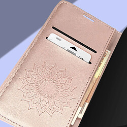 Acheter Avizar Étui Mandala Fleur pour Samsung Galaxy S23 Ultra avec Portefeuille Rose Gold