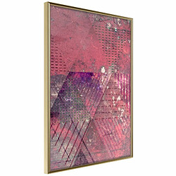 Paris Prix Affiche Murale Encadrée Pink Patchwork III 20 x 30 cm Or