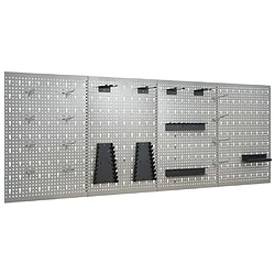 vidaXL Panneaux perforés muraux 4 pcs 40x58 cm Acier