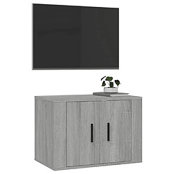 Avis vidaXL Meuble TV mural Sonoma gris 57x34,5x40 cm