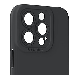 Avizar Coque pour iPhone 15 Pro Silicone Mat Protection Caméra Noir