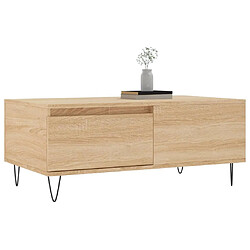 Avis vidaXL Table basse Chêne sonoma 90x50x36,5 cm Bois d'ingénierie