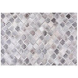 Beliani Tapis gris aux motifs géométrique 160 x 230 cm AGACLI