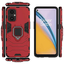 Htdmobiles Coque pour Oppo Reno 8 Lite 5G / OnePlus Nord N20 5G - housse etui rigide anti choc + verre trempe - ROUGE