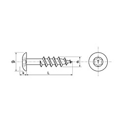 Avis Vis à bois Acton tête cylindrique large six lobes internes pour pentures inox A2