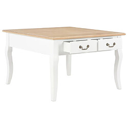 ComfortXL Table Basse Blanc 80 X 80 X 50 Cm Bois