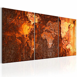 Paris Prix Tableau Imprimé World Map : Old Rust 30 x 60 cm