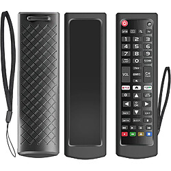 SANAG Housse De Protection Pour Telecommande Lg Tv,S'Applique À Tous Les Modèles De Tv Lg Akb| Coque En Silicone Pour Telecommande Universelle Lg,Pour Akb75095308 Akb75095307 Akb73715601 Etc.Noir