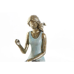 Avis Figurine Décorative DKD Home Decor Femme Bleu Doré Résine Moderne (13 x 8,5 x 17,5 cm)