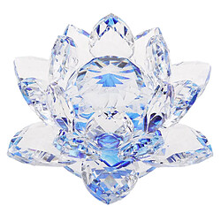 cristal lotus fleur artisanat presse-papiers verre lotus modèle bleu pas cher