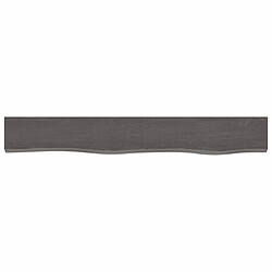 Maison Chic Étagère murale flottante,Etagère de rangement gris foncé 80x10x6 cm bois chêne massif traité -MN36528