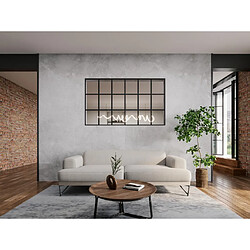 Vente-Unique Verrière style orangerie en aluminium thermolaqué - 180x105 cm - Noir - ORANSA