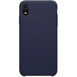 Universal Étui en silicone liquide bleu foncé pour votre Apple iPhone XR