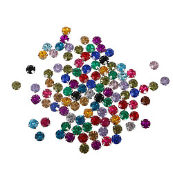 100 Pièces Coudre On Diamante Cristaux Acrylique Rhinestone Embellissement 10mm