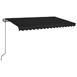 Maison Chic Auvent automatique | Store banne extérieur | Marquise et capteur de vent LED 450x350 cm Anthracite -MN56109