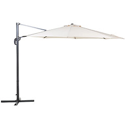 Beliani Grand parasol de Jardin beige clair d 300 cm SAVONA