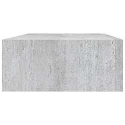 Acheter vidaXL Étagère à tiroir murale Gris béton 40x23,5x10 cm MDF