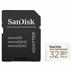 SanDisk Max Endurance microSDHC UHS-I U3 V30 32 Go + Adaptateur SD