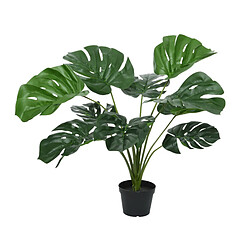 Kaemingk Monstera Artificiel En Pot Plastique, 10 Feuilles -Ø 60 x 66 cm- Nos Envies Déco