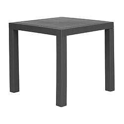 Beliani Table de jardin Matériaux synthétiques Gris graphite FOSSANO